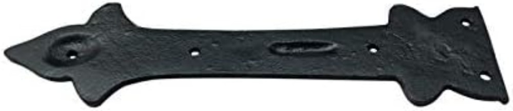 Rustic Cast Iron Hinge 6.5" Decorative Dummy Hinge 4-Pack Matte Black