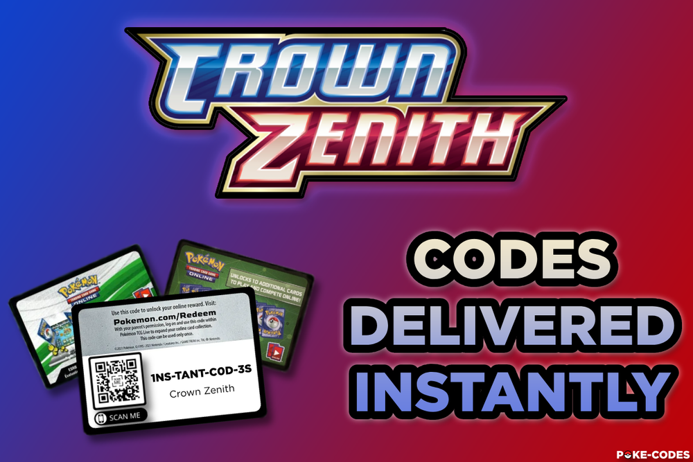 Pokemon - Crown Zenith TCG Code Cards - INSTANT DELIVERY