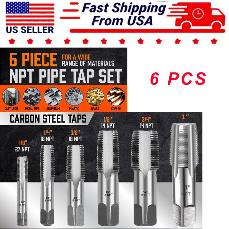 6PCS stripped wire extractor thread insert broken screw removal tube tap