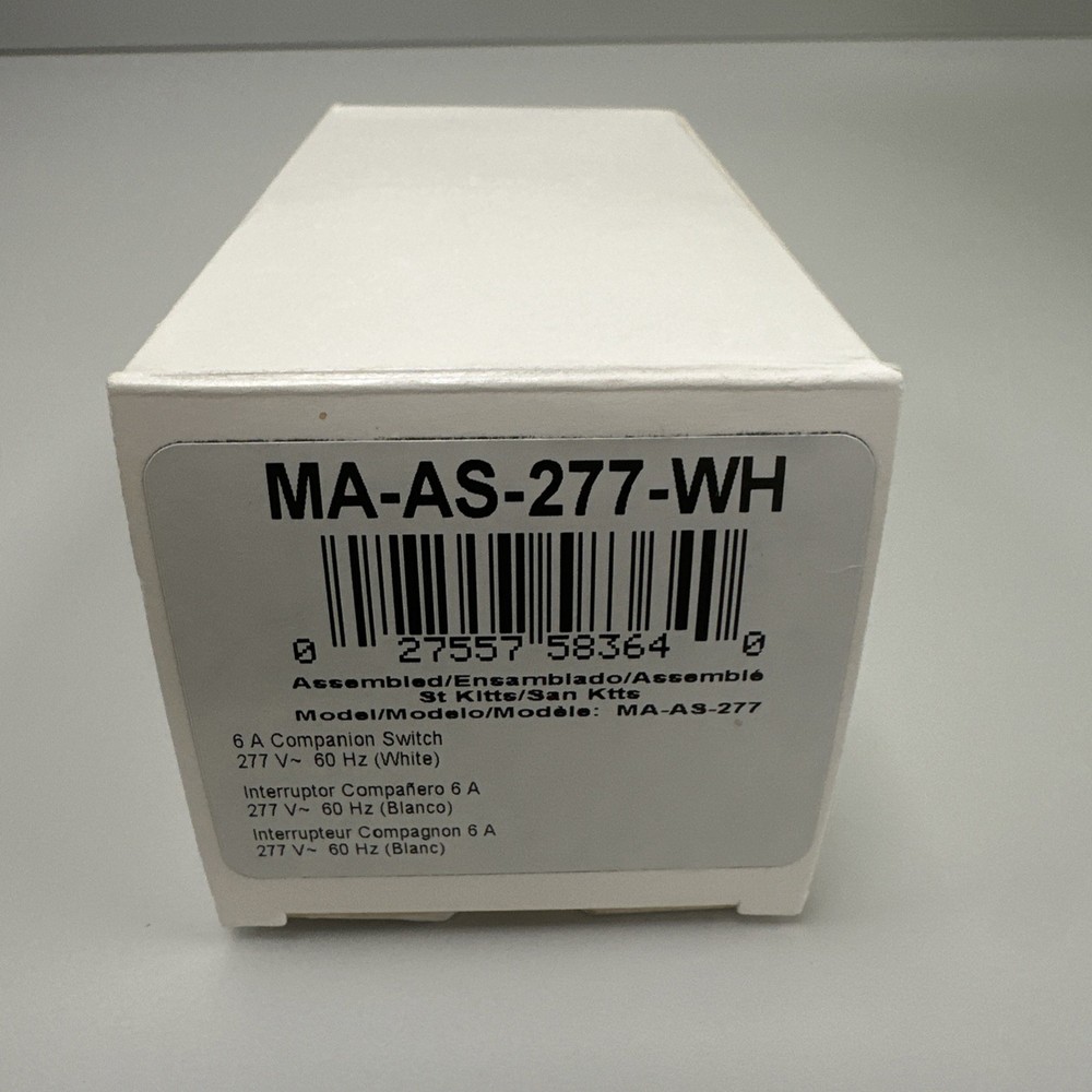 LUTRON MA-AS-277-WH Maestro Accessory Switch