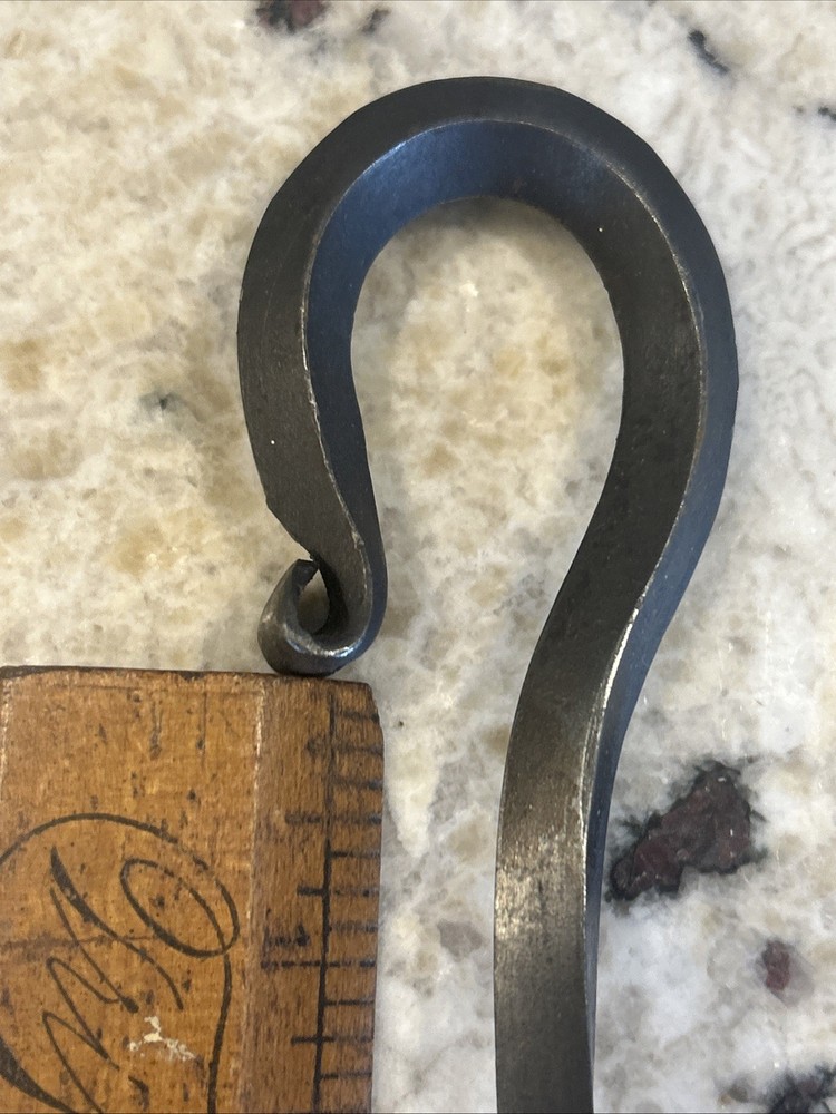 S-Hook Hanger, Twisted Wrought Iron 18.25" long