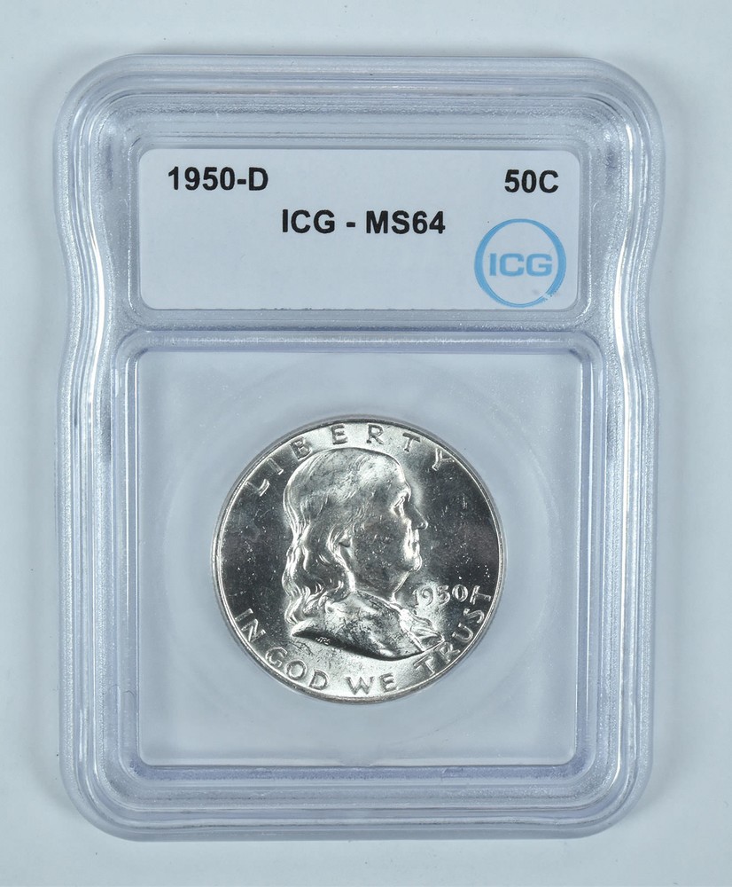 1950-D Franklin Half Dollar MS64 ICG