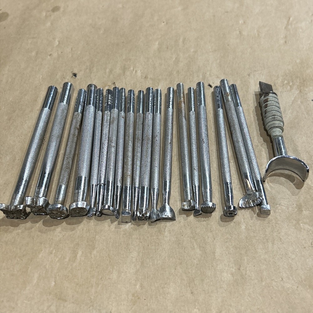 Craftool USA Leather Stamping Tools 19pc Lot