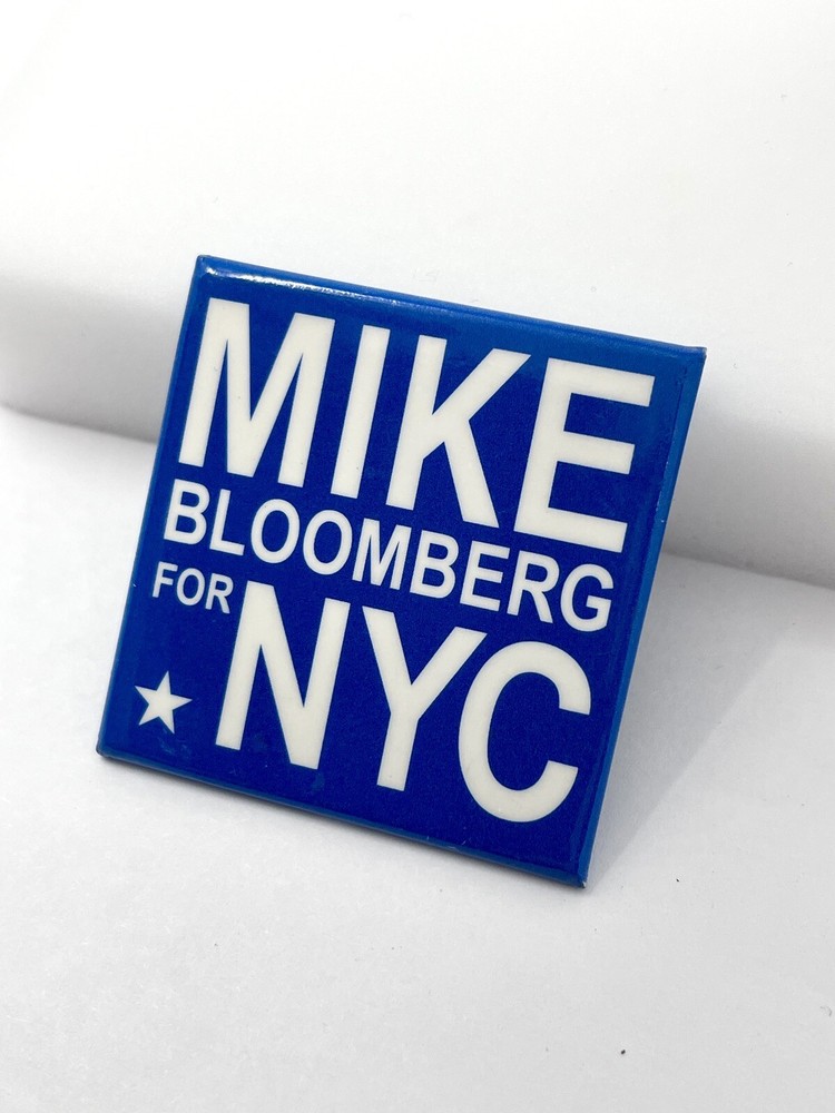 Mike Bloomberg For NYC Mayor 2005 Campaign Pinback Button