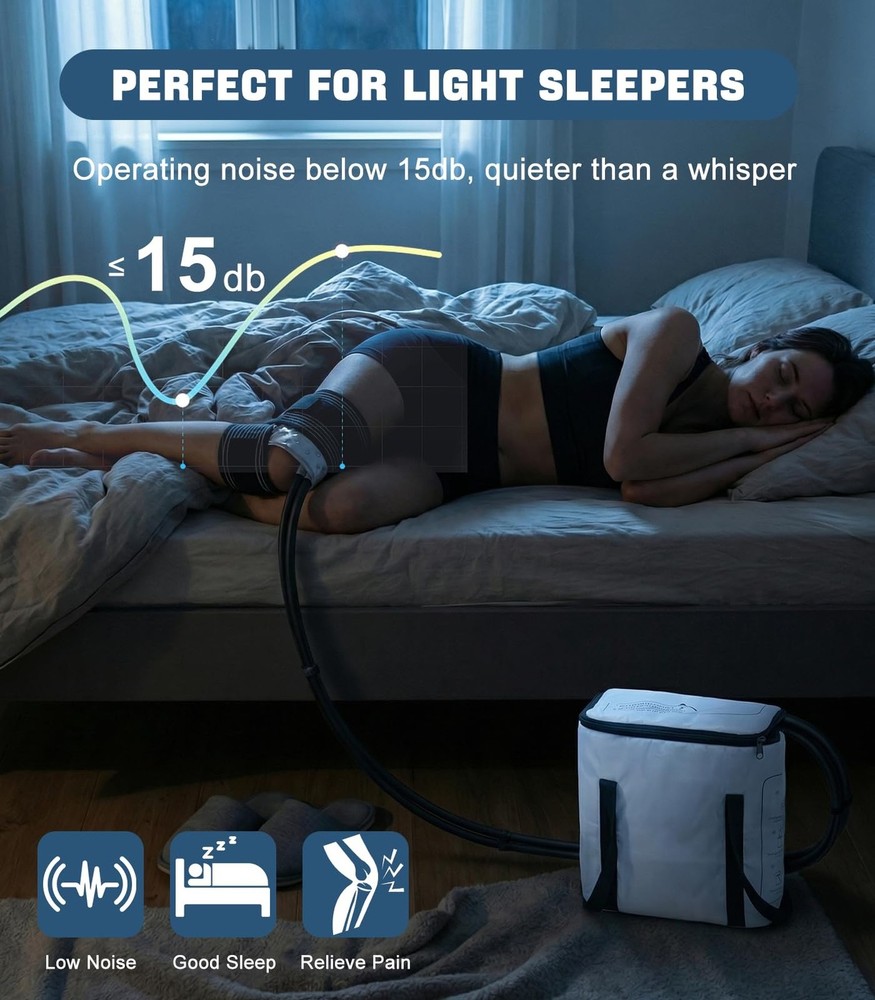 Ice Machine for Knee After Surgery 15qt, Cold Therapy Machine 6-Level Timer &...