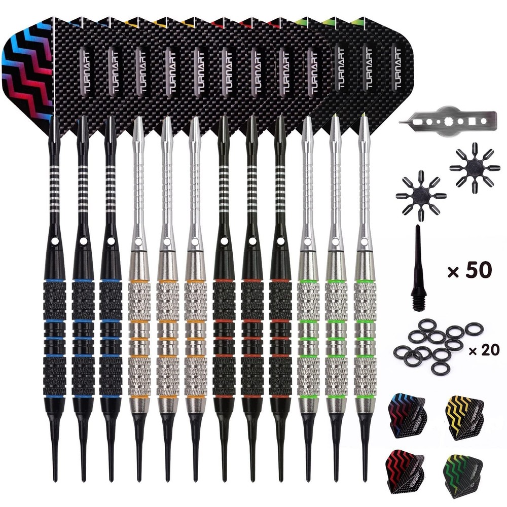 Turnart Darts Plastic Tip - Professional Soft Tip Darts Set for Electronic Da...