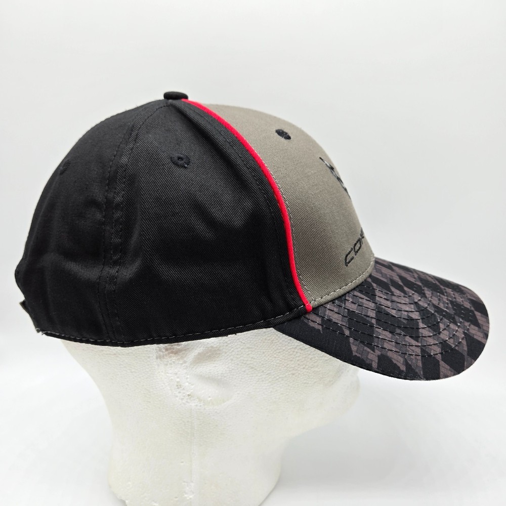 C8 Corvette Carbon Flash Checkered Bill Hat Cap Strapback Pre-owned Excellent