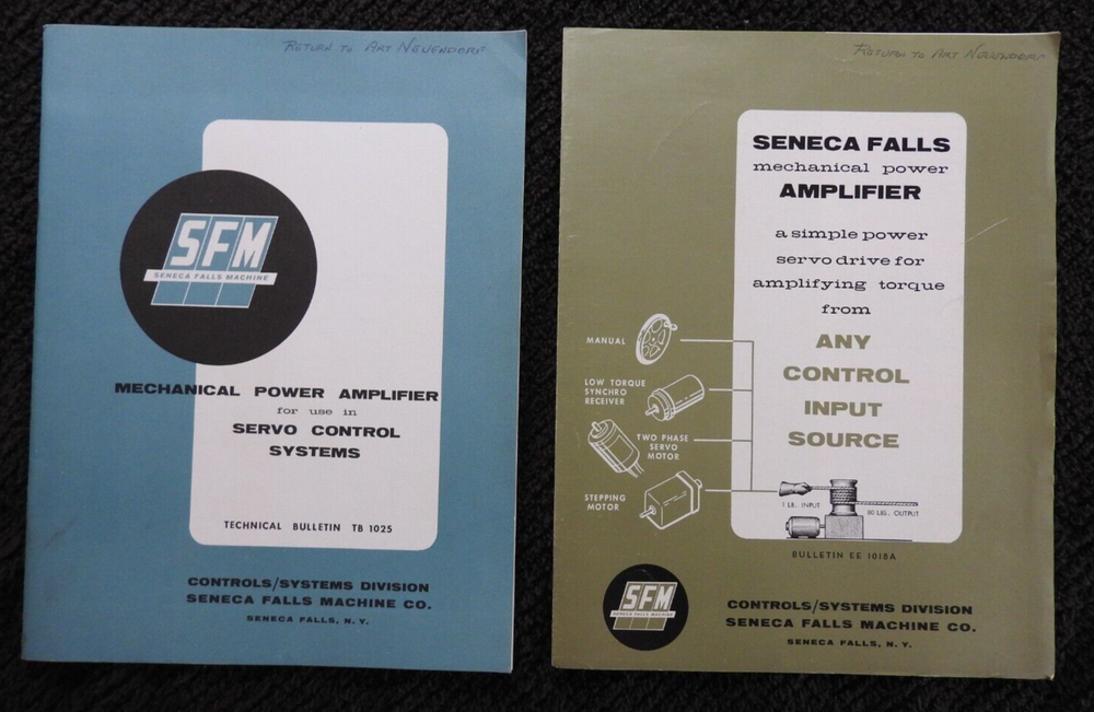 1965 Seneca Falls Machine Power Amps Servo Controls Engineering Catalogs NY