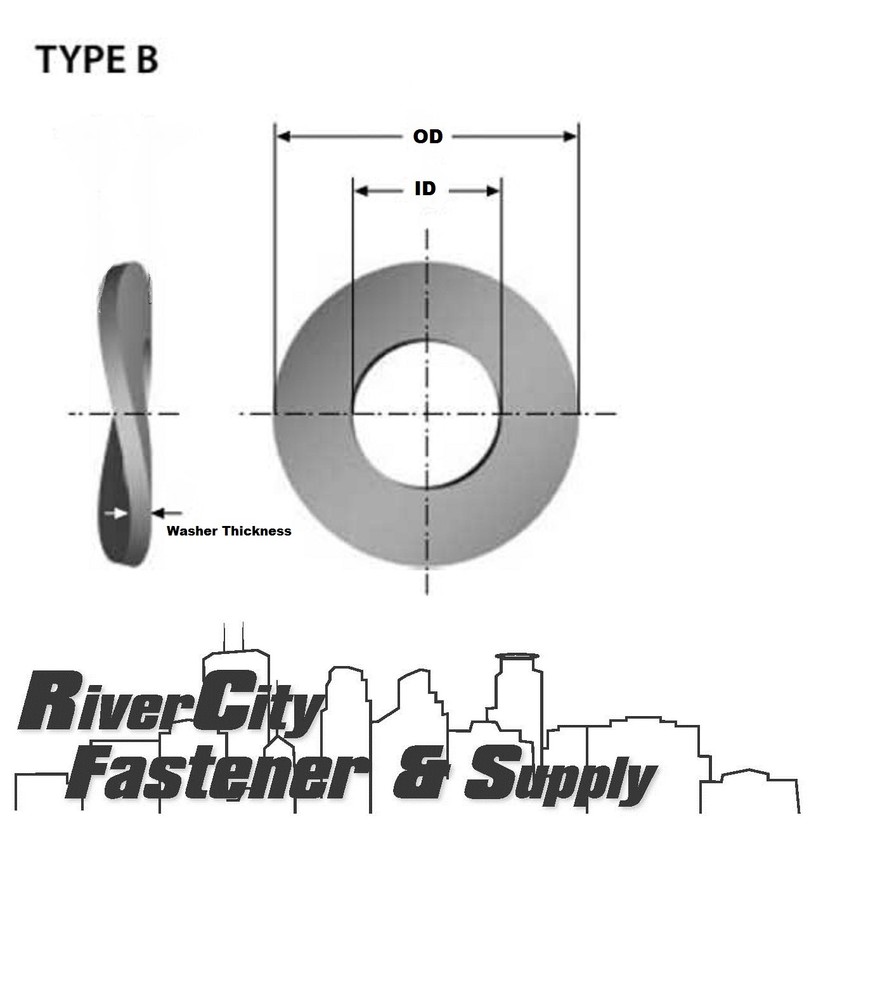 (5) 1/2" Wave Washers Steel .50 Type B