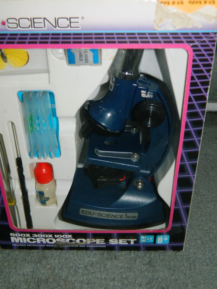 1989 NEW in OPEN BOX Edu Science Microscope And ACCESSORIES & Manual