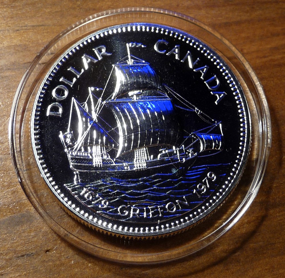 1979 CANADA GRIFFON SILVER DOLLAR UNCIRCULATED DMPL