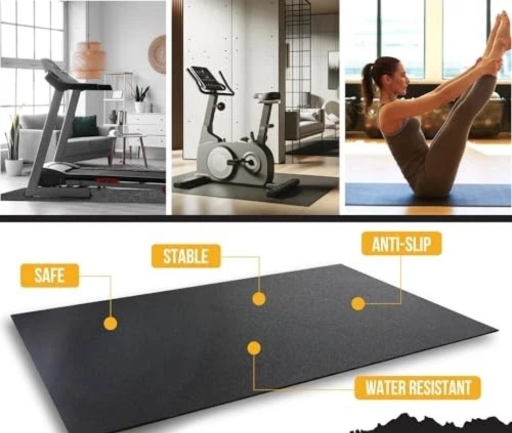 Rubber King Multi-Purpose Exercise Mat - 100% Recycled Thick Rubber 4'x6'x7mm