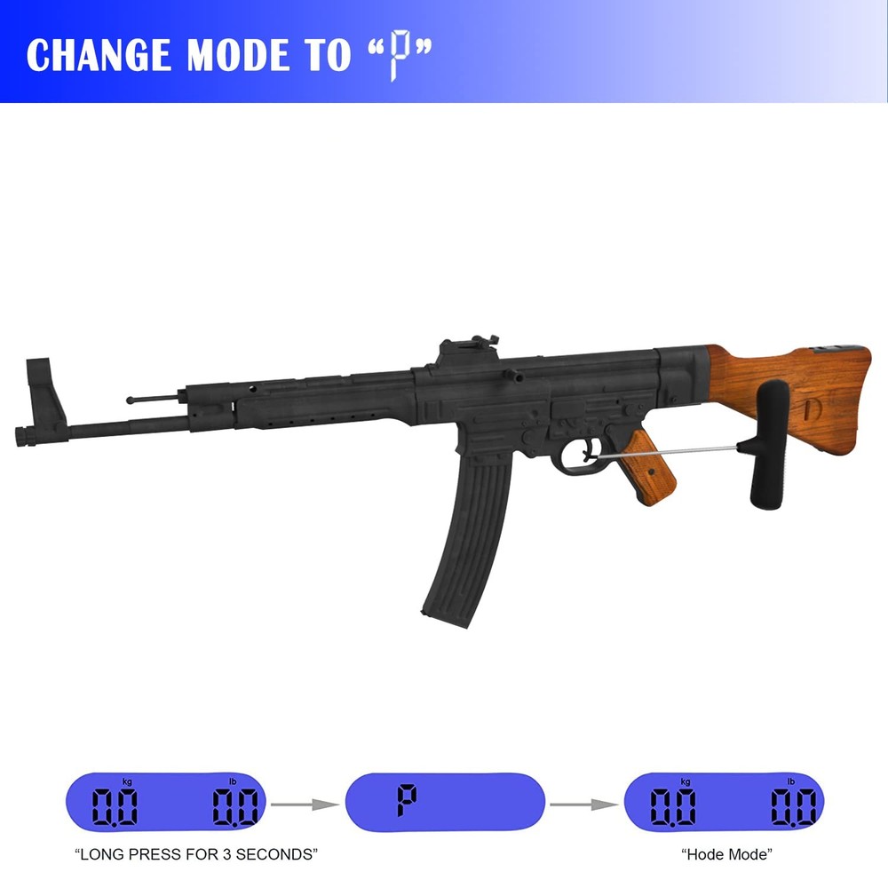 Professional Digital Trigger Pull Scale Gauge Measurement with "kg, Ib, oz,...