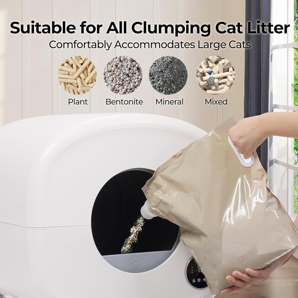 Self-Cleaning Cat Litter Box: Extra Large Automatic Litter Box for Multiple Cats