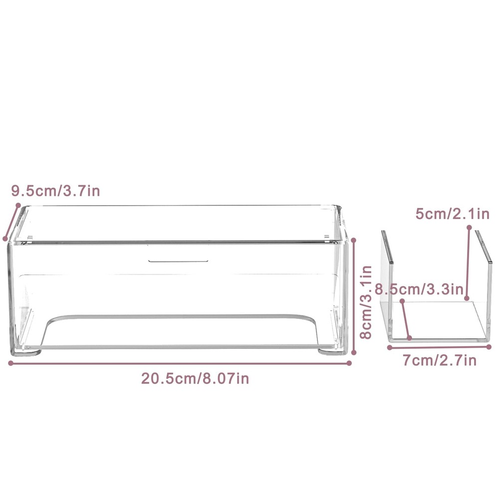 Bathroom Drawer Organizer Stackable Storage Drawers Clear Plastic Storage Bin...