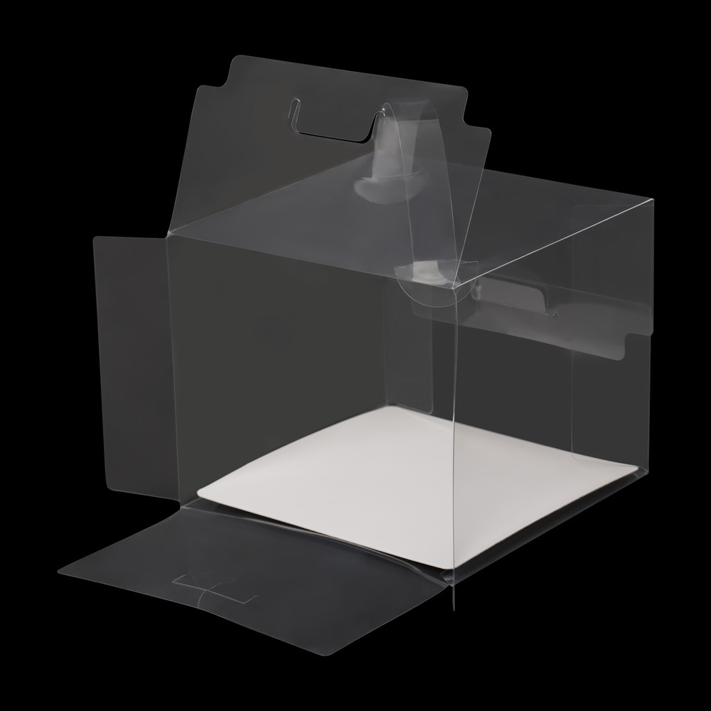 50Pcs Clear Cake Box Cake Display Boxes Cake Display Boxes 5.91*5.91*5.12 in