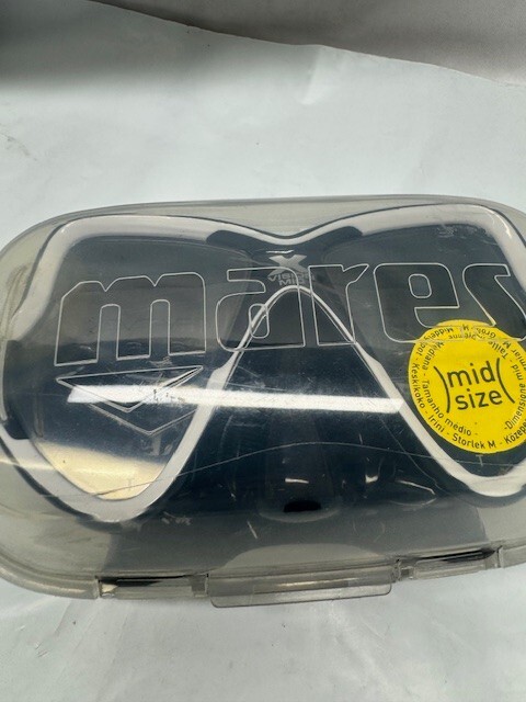Mares X Vision Diving Mask-with Plastic Box-Black/White /Black*New