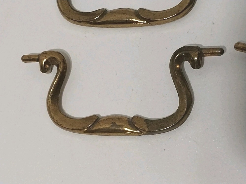 4 Swan Neck Bail Handle CB-1844 Canada Drop Pulls Aged Brass