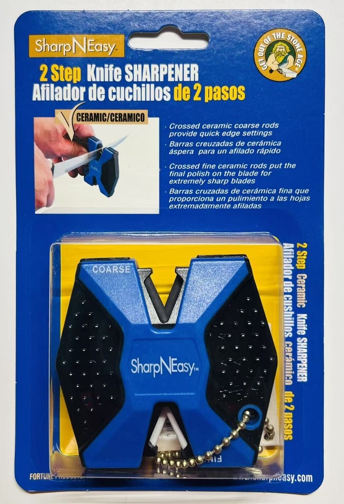 1 Pc AccuSharp Sharp-N-Easy Blue / Black 2-Step Knife Sharpener.
