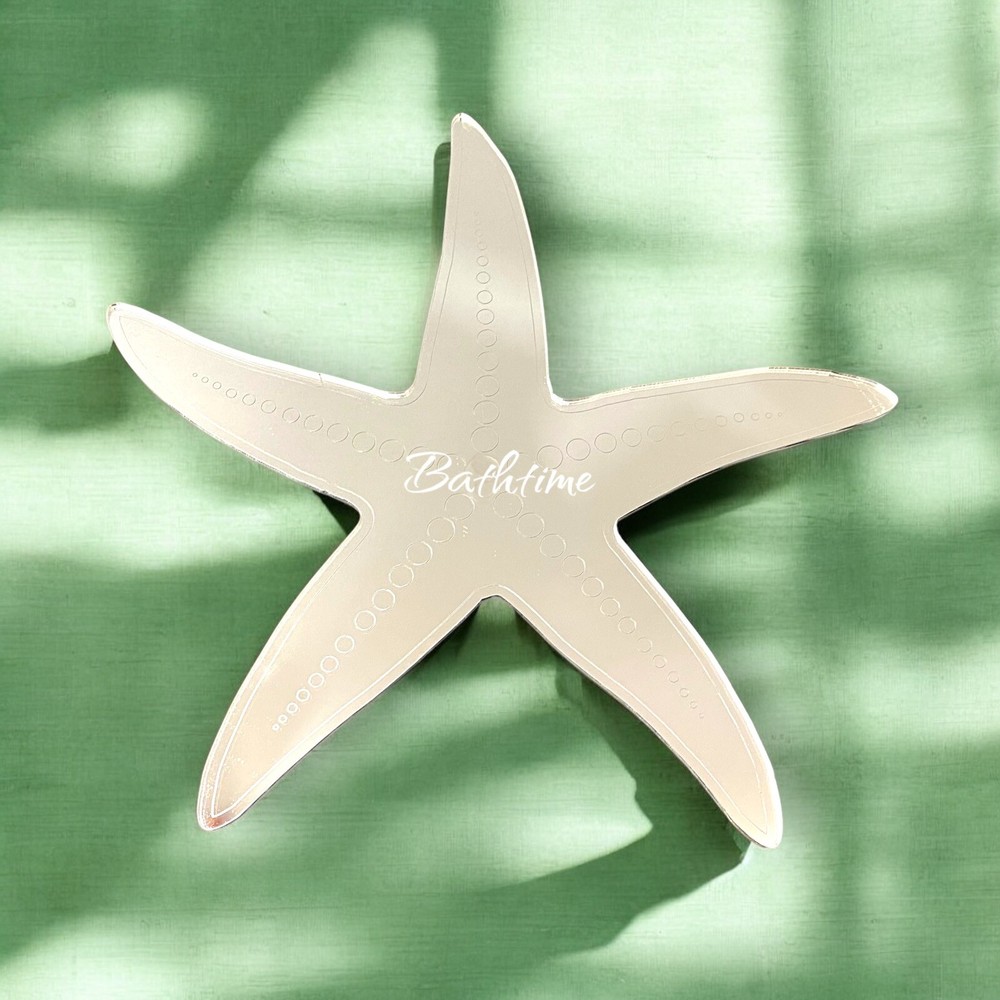 Starfish Shaped Acrylic Mirrors: Bespoke Sizes & Engraving Services