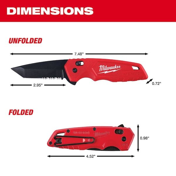 Milwaukee Tool 48-22-1530 Fastback Spring Assisted Folding Knife