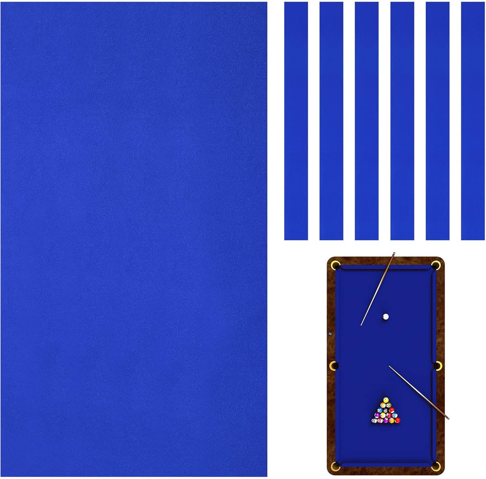 8.53Ft Billiard Cloth Pool Table Felt with 6 Pre-Cut Cloth Strips