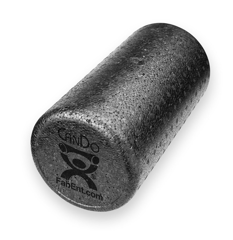 Powerful Cando Foam Roller - Black Composite - Extra Firm - 6" X 12" - Round