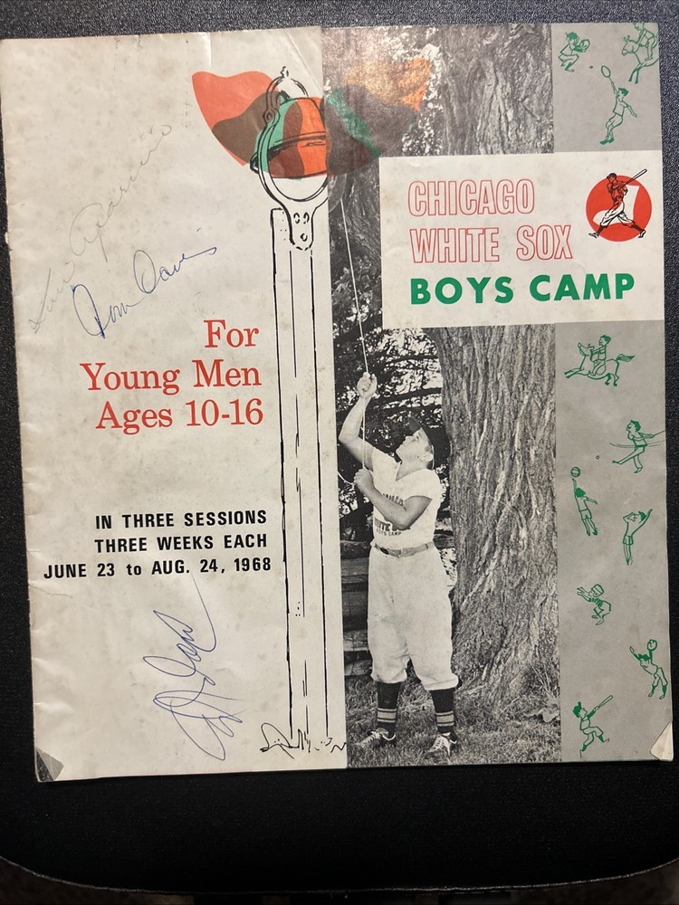 Chicago White Sox Boy Camp Program 1968 with Autographs