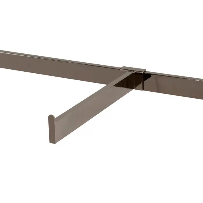 6 Pack Rectangular Tubing Saddle Mount Faceout 12", New Chrome, ECONOCO RH/12