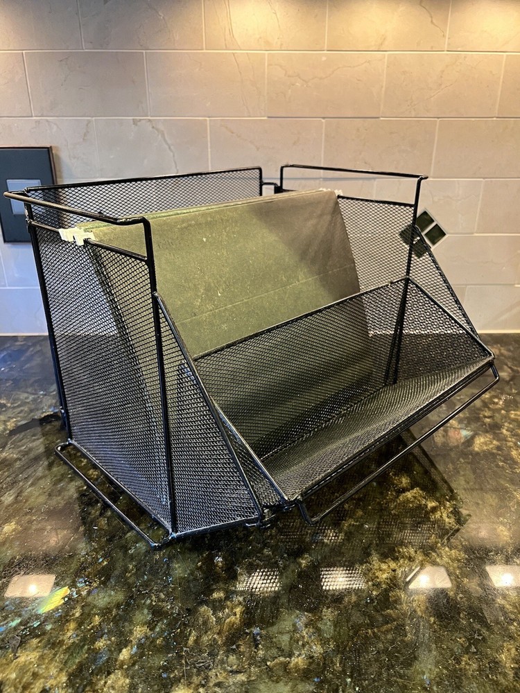 Foldable Desk Organizer with Vertical File Office Organization Storage