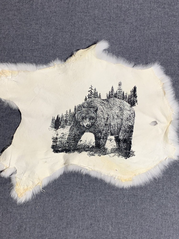 Printed Rabbit Pelt: Bear