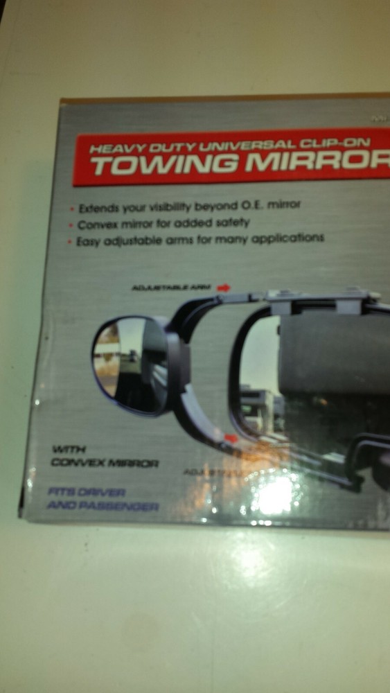 heavy duty Universal Clip-On Towing Mirror right/left