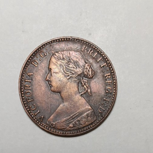 GREAT BRITAIN 1860 HALF PENNY BEADED BORDER