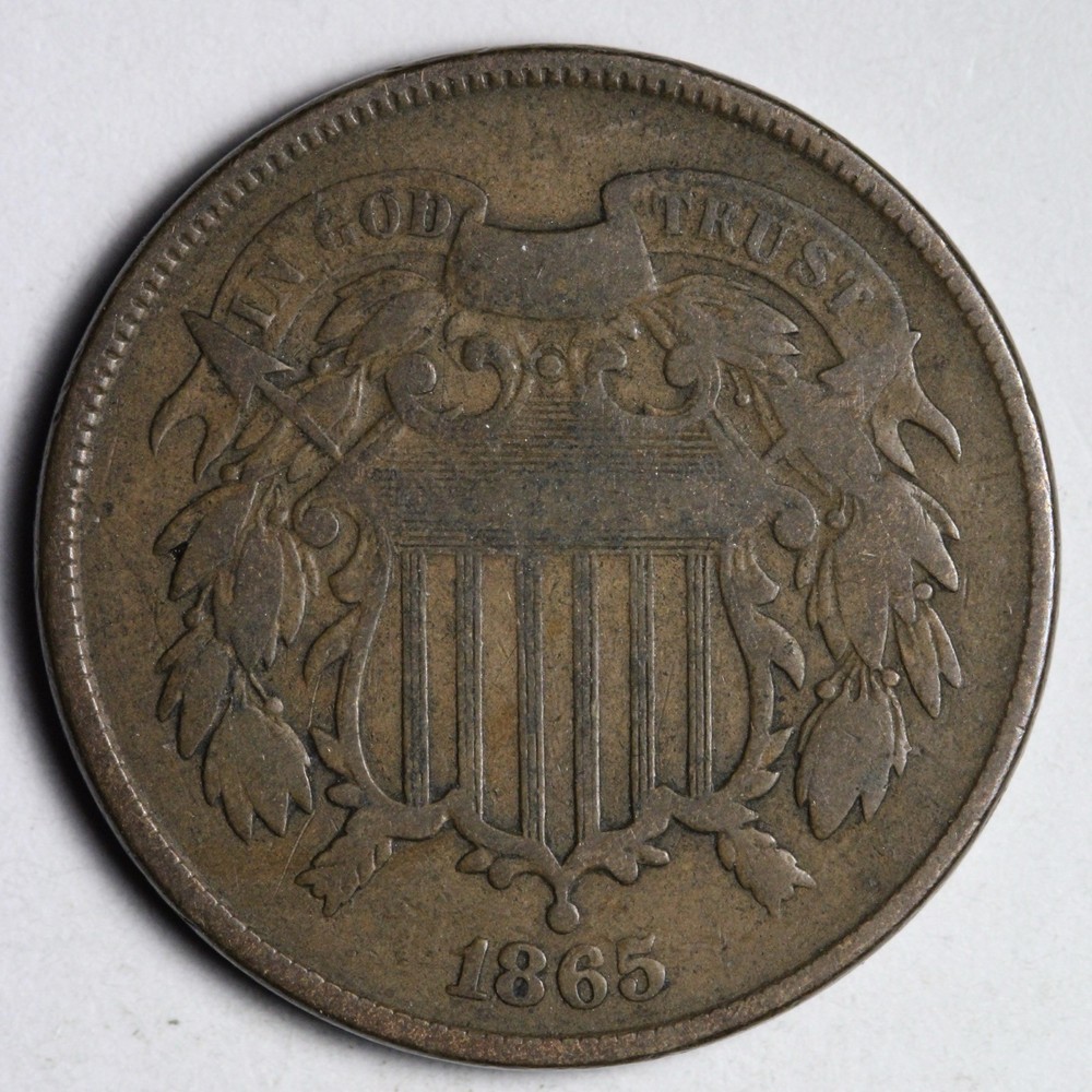 1865 Two Cent Piece VF E227 YVCN