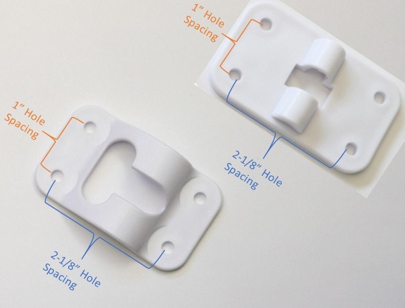 2 sets - 6" T-Style Door Catch Latch Holder RV Camper Trailer Cargo Hatch White