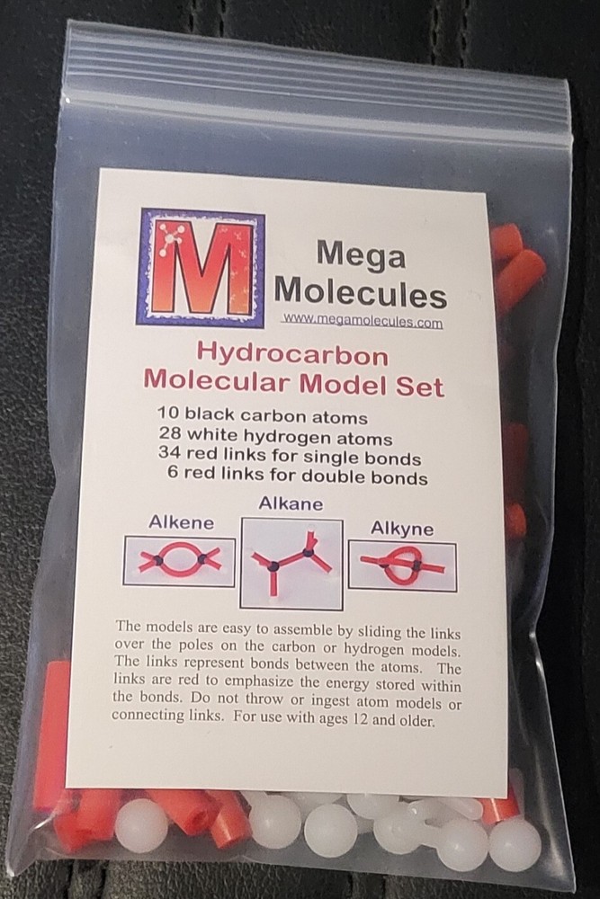 Mega Molecules Hydrocarbon Molecular Model Set ~ 78 Piece Set
