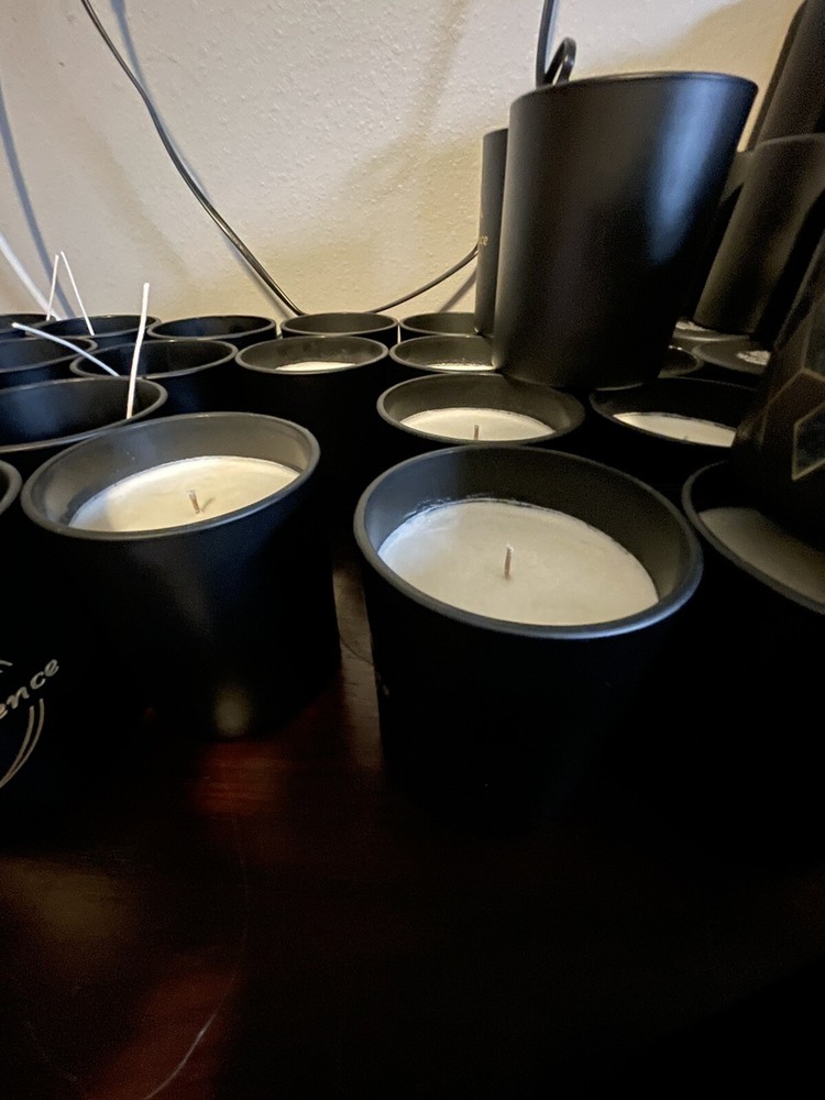 6 Pack DIY Matte Black Candle Jars