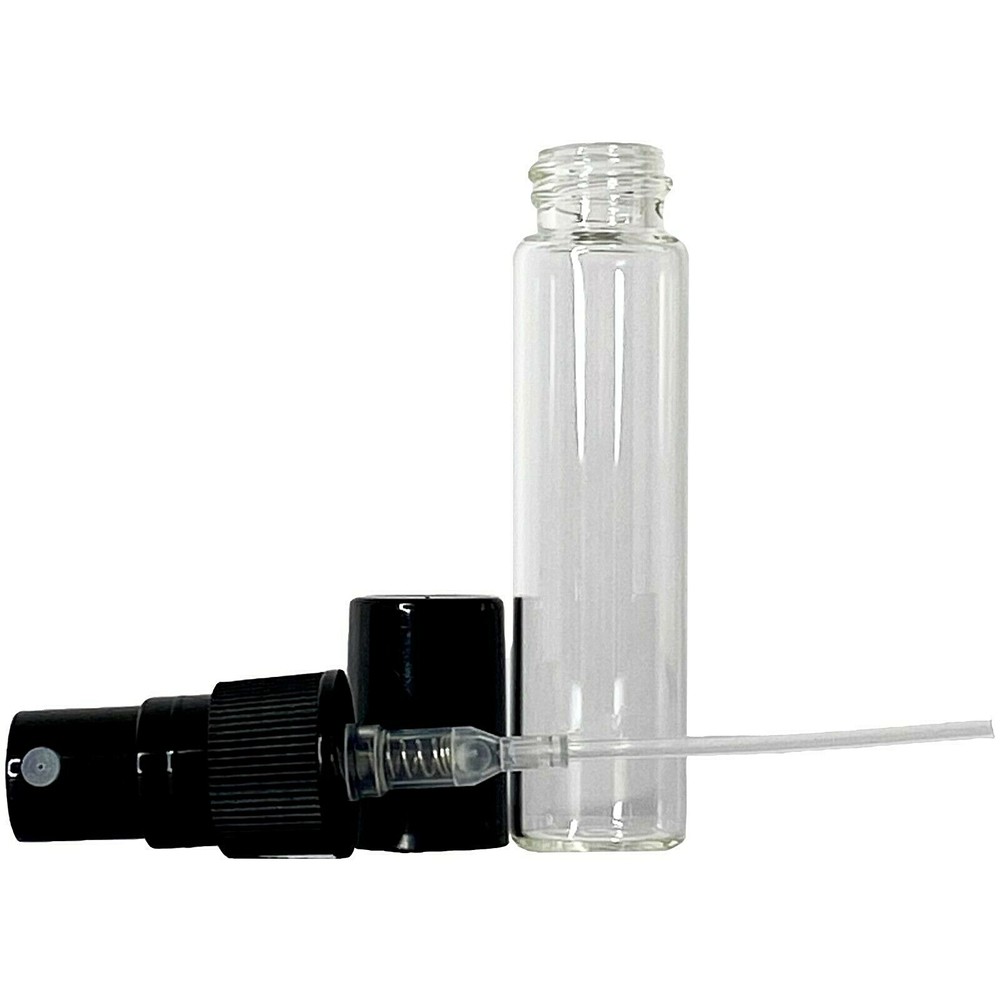 5ml 0.17oz Empty Perfume Glass Spray Bottles Black Atomizer Refillable