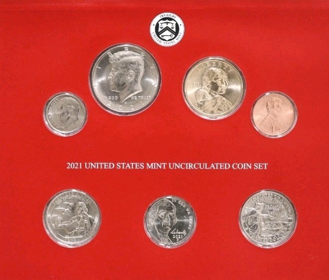 2021 Uncirculated Mint Set Original 14 BU Coins, Pulled From Storage Fast 🚢