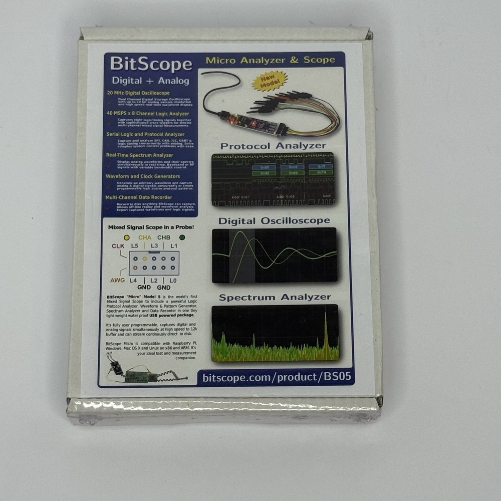 BitScope Micro Oscilloscope & Analyzer BS05 Brand New Sealed