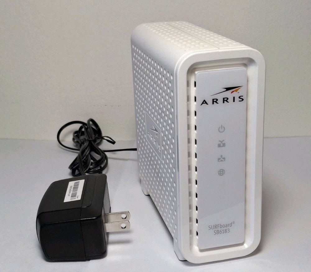 ARRIS SURFboard SB6183 Cable Modem DOCSIS 3.0 White with AC Power Adapter