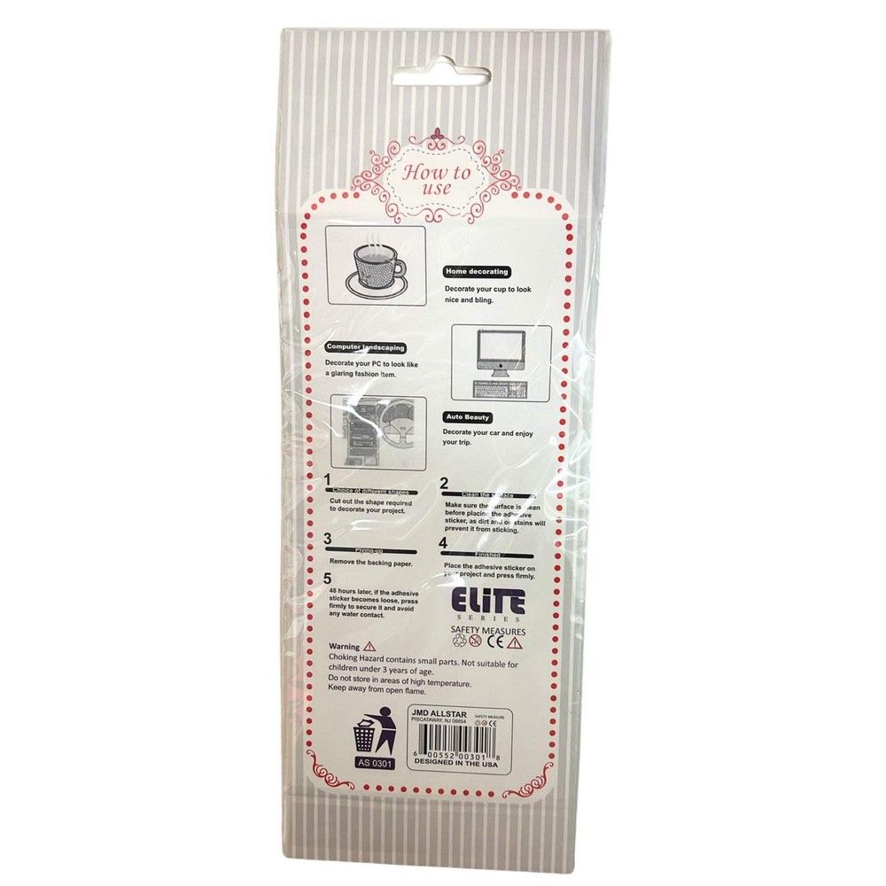 Acrylic Stickers – Includes Gold & Silver Designs: 125 Pack