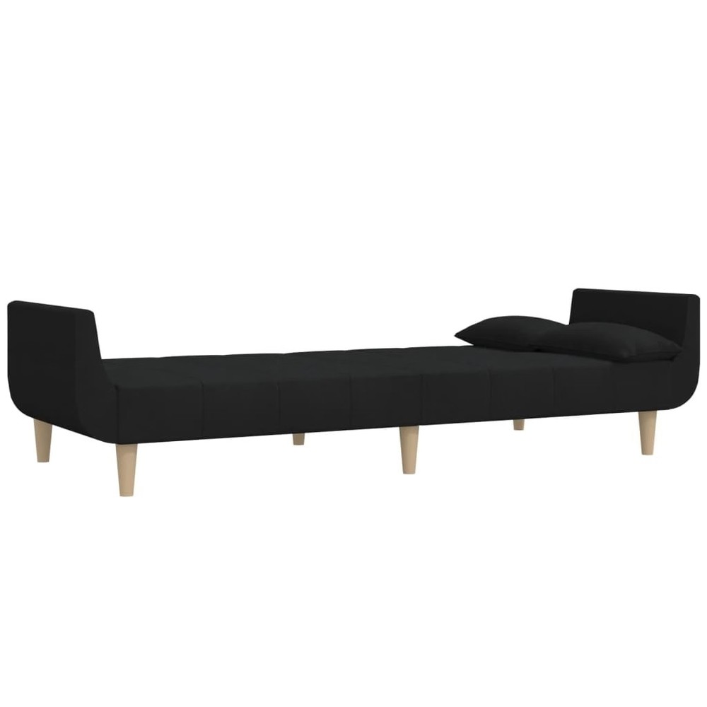 Sofa Bed Black 100% polyester, wood, foam 2-Seater