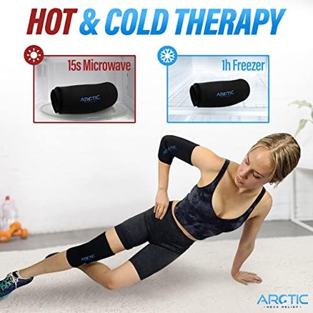 Value 2 Pack - Cold Therapy Compression Ice Sleeve, Knee Ice Pack Wrap for In...