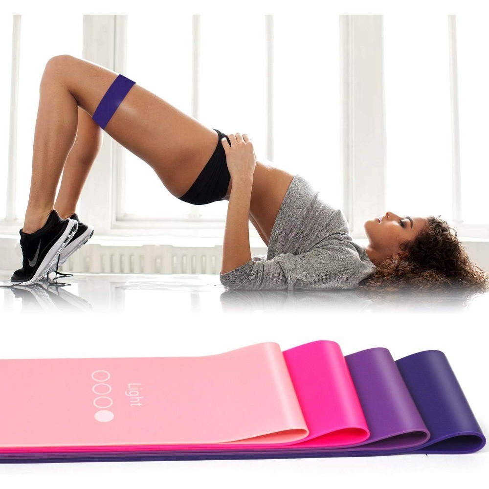 Mini Loop Resistance Bands Set with Exercise Guide and Carry Bag for Legs Butt