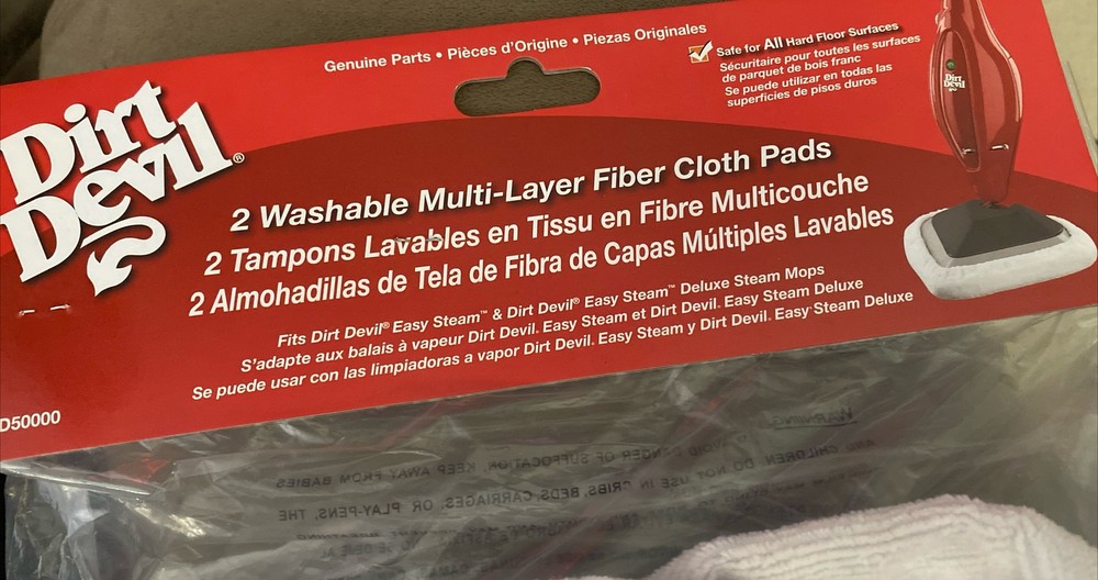 Dirt Devil 2 Washable Multi Layer Fiber Cloth Pads, Dirt Devil Easy Steam Mops