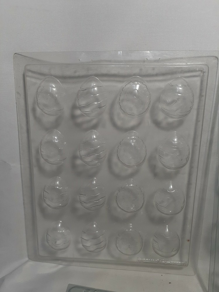 6 pieces, Easter Spring Chocolate Soap Molds, Plastic, Eggs, Chicks, Lamb Bunny,