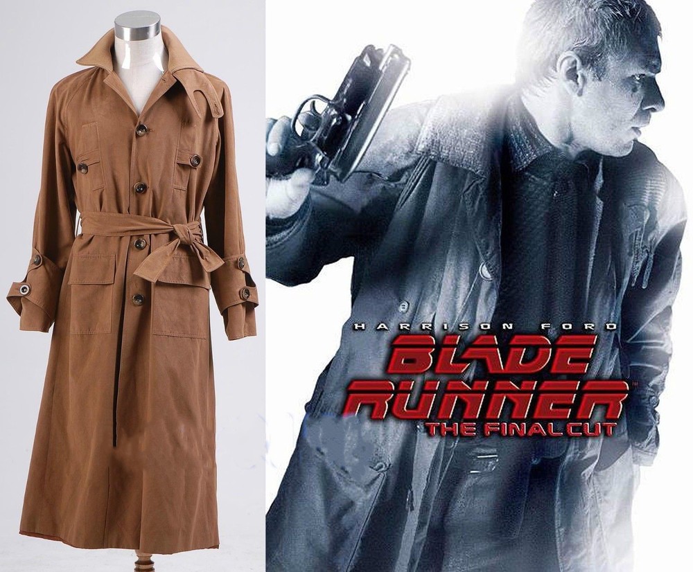 Blade Runner Rick Deckard Trench Coat Costume Custom Made #