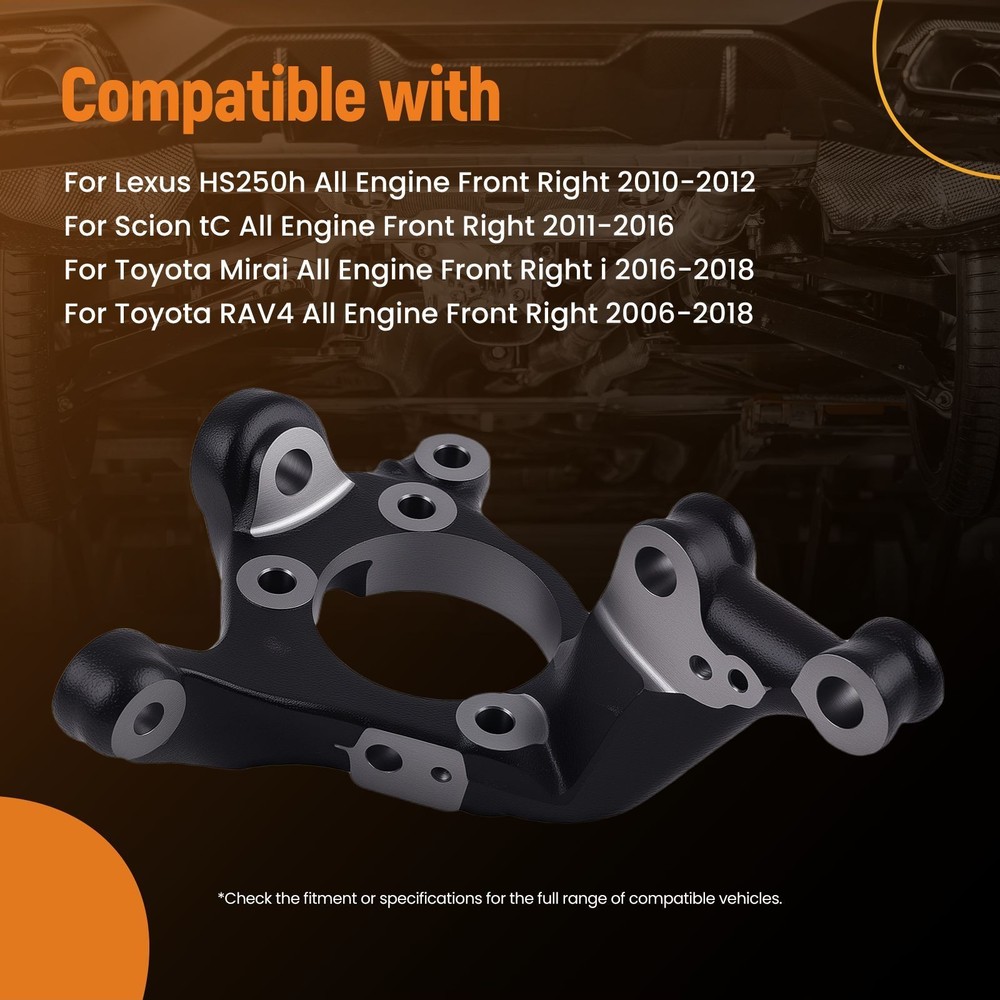 Front Right Steering Knuckle Assembly for Scion tC 2011-2016 TO2007 Cast Iron