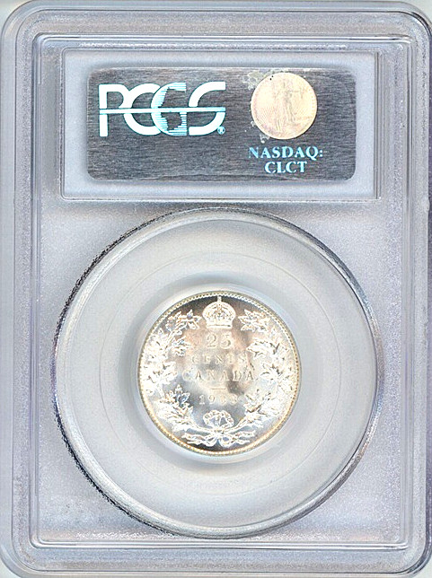 1933 Canada silver 25 cents PCGS MS64